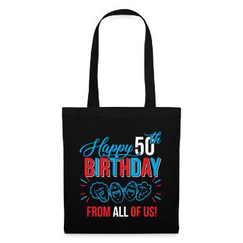 50. Geburtstag 50 Jahre alt Geburtstag Geschenk - Stoffbeutel - Schwarz - Vorne