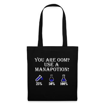 Use a mana potion for gamers - Tote Bag - black - Front