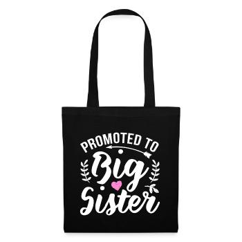 Promoted To Big Sister - Sac en tissu - noir - Devant