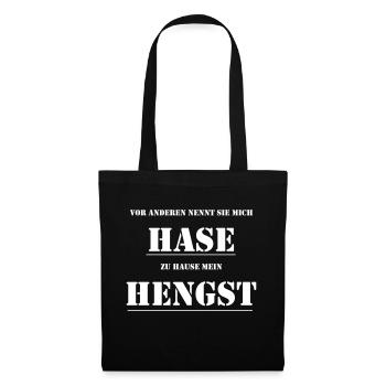 Mein Hengst - Stoffbeutel - Schwarz - Vorne