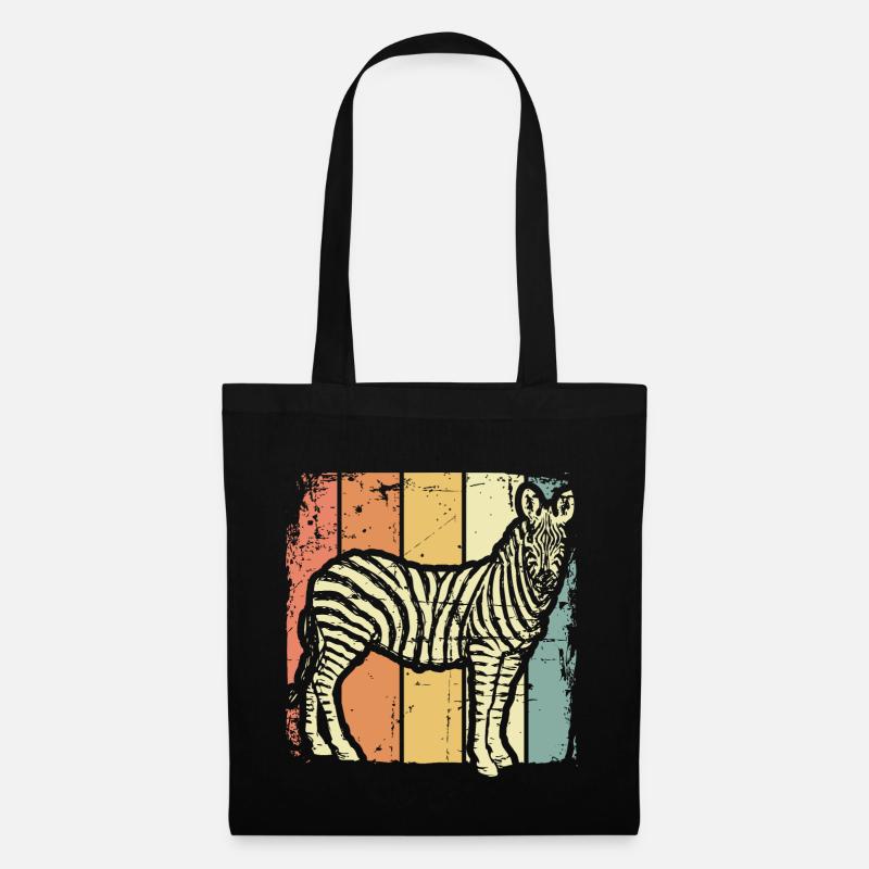 Afrika Zebra - Stoffbeutel - Schwarz