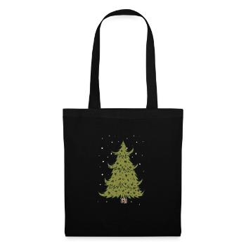 Tannenbaum - Stoffbeutel - Schwarz - Vorne