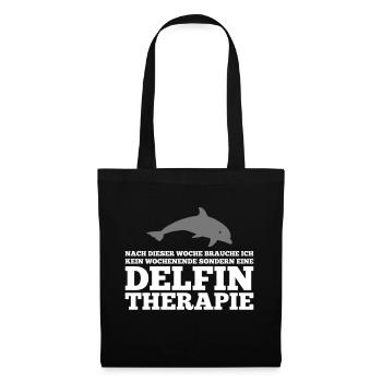 J'ai besoin d'une thérapie aux dauphins - Sac en tissu - noir - Devant