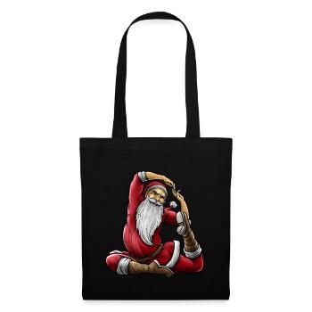 Yogi Santa Claus | Namaste Yoga Christmas Mantra - Tote Bag - black - Front