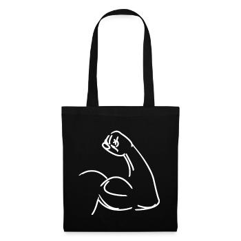 Exercise Muscle Biceps Vector Graphic - Tote Bag - black - Front