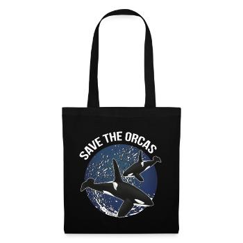 Orca whale animal protection gift idea - Tote Bag - black - Front