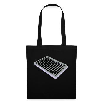 96 Well Plate / 96 perforated plate - Tote Bag - black - Front