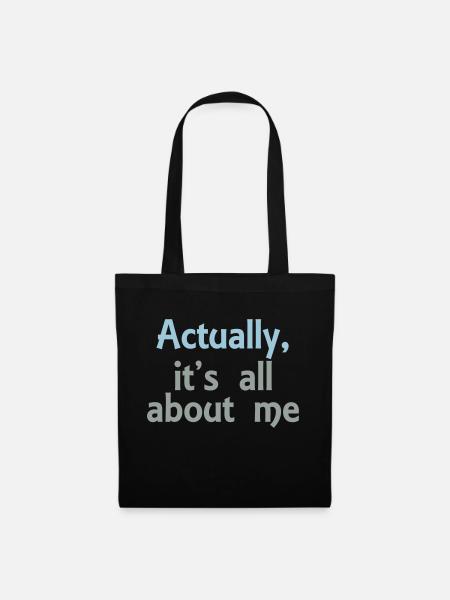 its all about me - Tote Bag - black