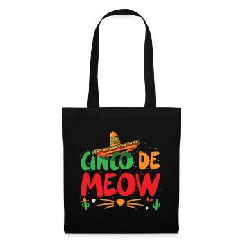 Funny Cinco De Mayo Costume Cinco De Meow - Tote Bag - black - Front