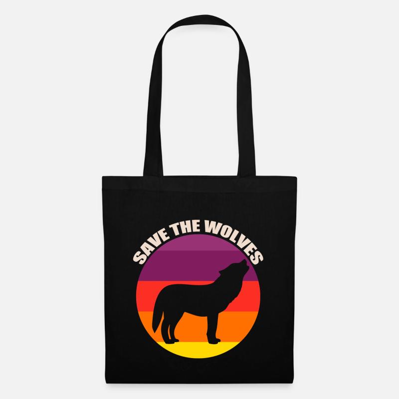 Save the Wolves - Tote Bag - black