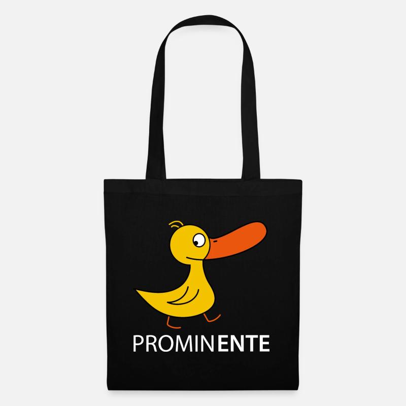 Prominente Ente (b) - Stoffbeutel - Schwarz
