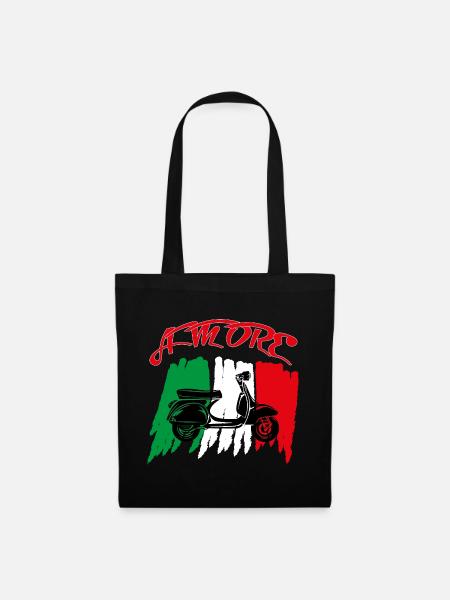 Amore, scooter - Tote Bag - black