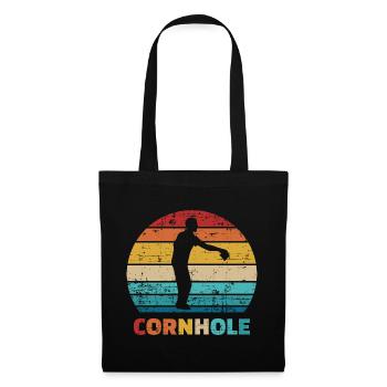 Cornhole - Stoffbeutel - Schwarz - Vorne
