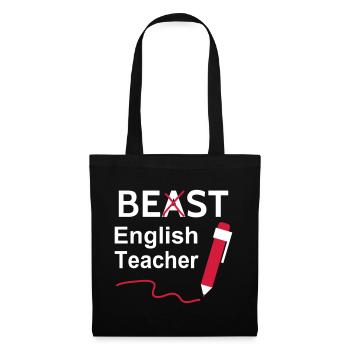 Funny Beast Meilleur professeur d’anglais - Sac en tissu - noir - Devant