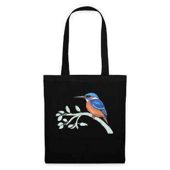 Le martin-pêcheur - Sac en tissu - noir - Devant