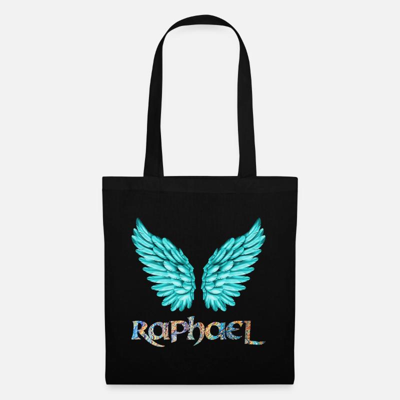 erzengel raphael e 120 - Stoffbeutel - Schwarz