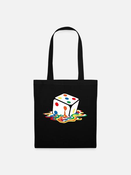 Melting game cube - Tote Bag - black