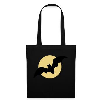Lune de chauve-souris volante - Sac en tissu - noir - Devant