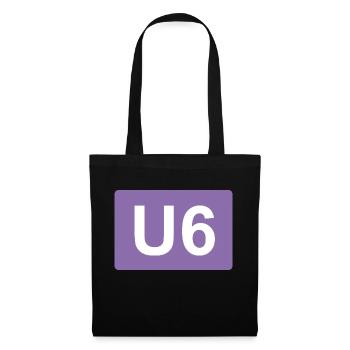 Berlin U-Bahn U6 - Stoffbeutel - Schwarz - Vorne