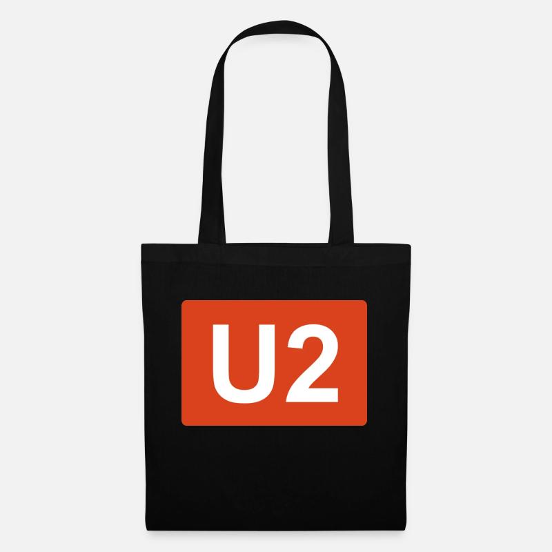 Berlin U-Bahn Linie U 2 Schild - Stoffbeutel - Schwarz