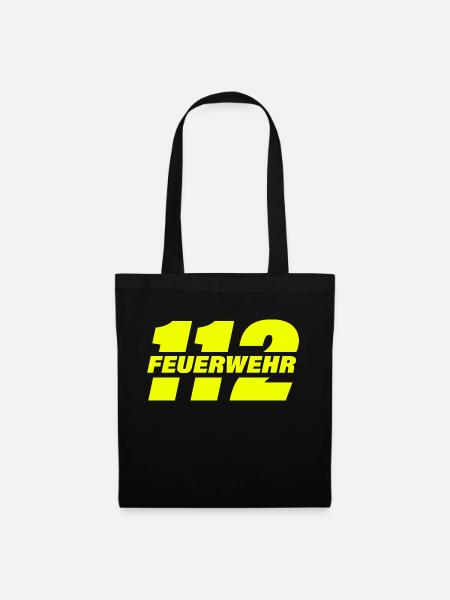 Feuerwehr 112 - Stoffbeutel - Schwarz