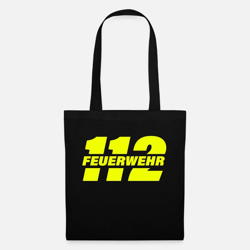 Feuerwehr 112 - Stoffbeutel - Schwarz