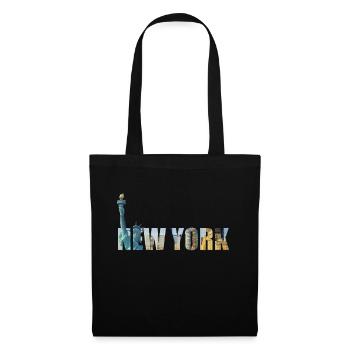 New York - Sac en tissu - noir - Devant