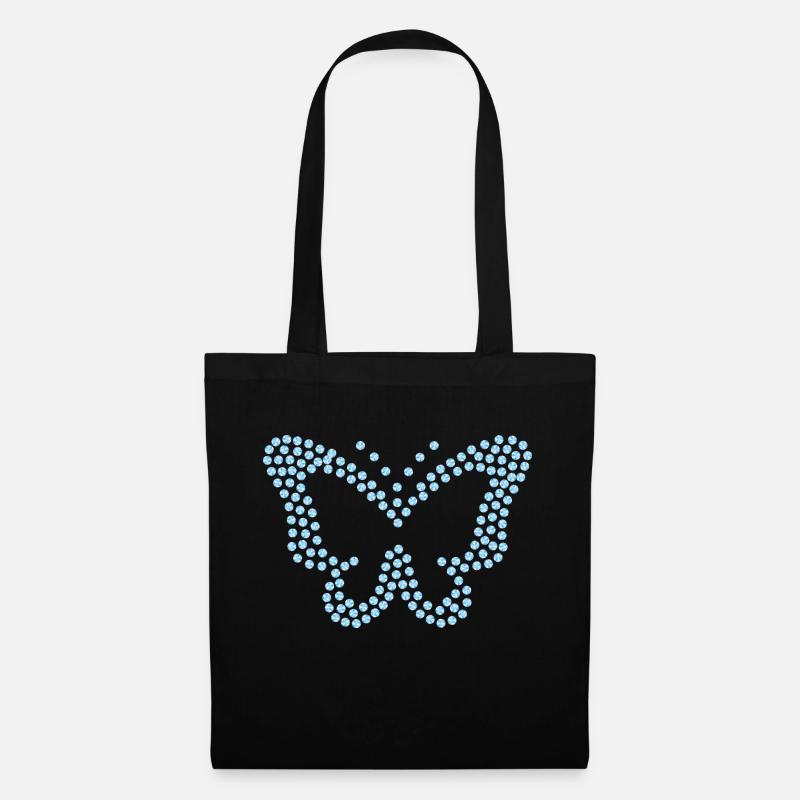Diamant Schmetterling blau - Stoffbeutel - Schwarz