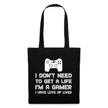 I'm A Gamer, I Have Lots Of Lives - Tote Bag - black - Front