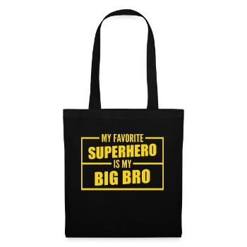 my favorite superhero is my big brother - Tote Bag - black - Front