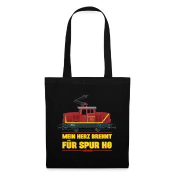Märklin Mein Herz Brennt Für Spur H0 - Stoffbeutel - Schwarz - Vorne