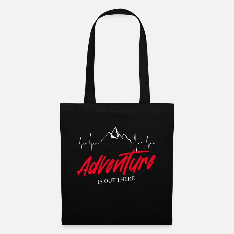 Adventure is out there - Stoffbeutel - Schwarz