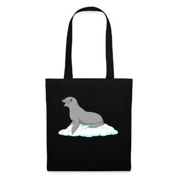 Seal laughing seal lake dog ice floe polar - Tote Bag - black - Front