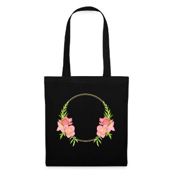 Circle of flowers - Tote Bag - black - Front
