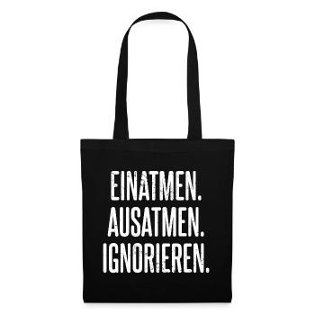 Innere Ruhe Yoga Geburtstag Weihnachten Geschenk - Stoffbeutel - Schwarz - Vorne
