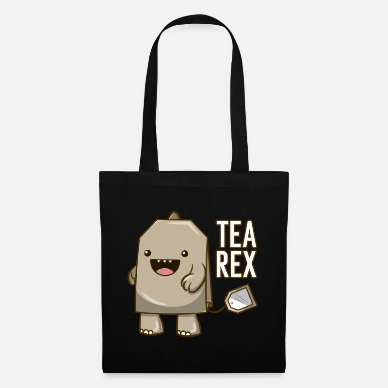 Tea Rex - Stoffbeutel - Schwarz