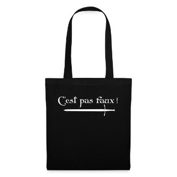 C’est pas faux ! - Sac en tissu - noir - Devant