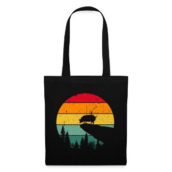 Cochons de porc vintage - Sac en tissu - noir - Devant