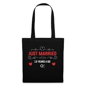 13th wedding anniversary - Tote Bag - black - Front