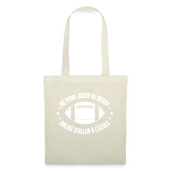 Joueur De Rugby Rigolo Rugby Ballon Humour - Sac en tissu - nature - Devant
