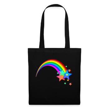 Rainbow Shooting Star - Tote Bag - black - Front