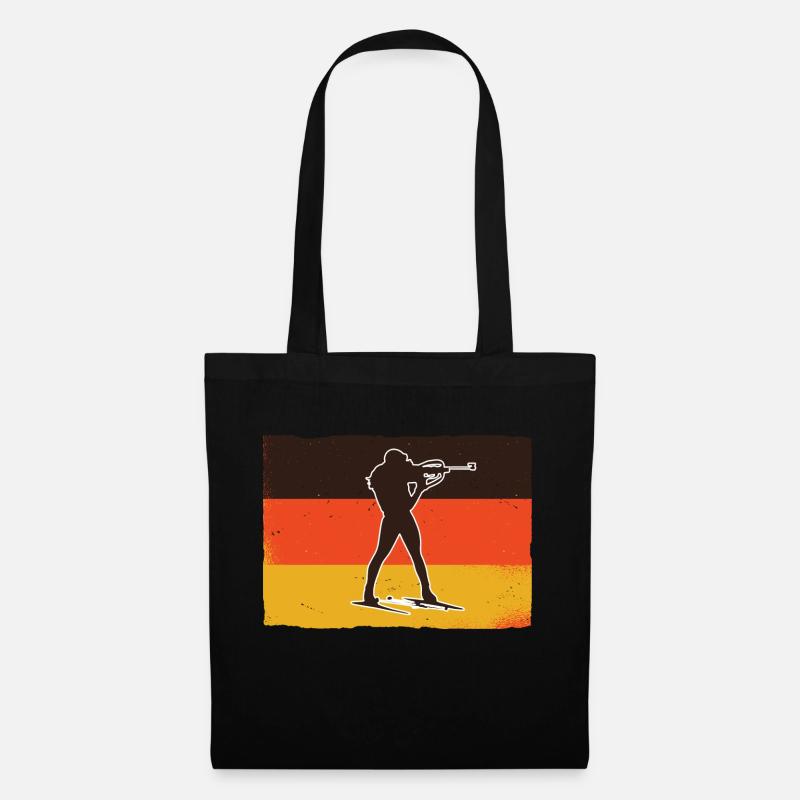 Biathlon Germany Fan - Stoffbeutel - Schwarz