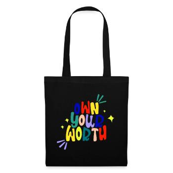 Own your worth - Tote Bag - black - Front