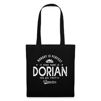 Dorian Geschenk personalisiertes Hemd Vorname Dorian - Stoffbeutel - Schwarz - Vorne