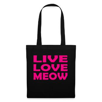Chat Katze - Sac en tissu - noir - Devant