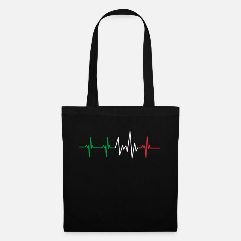 heartbeat Italien - Stoffbeutel - Schwarz