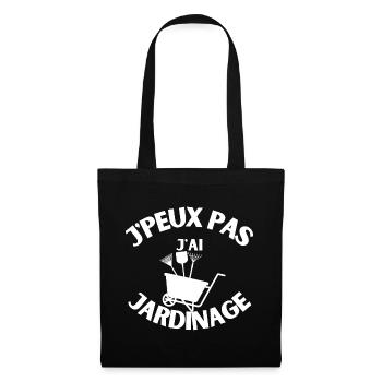 je peux pas j ai jardinage - Sac en tissu - noir - Devant