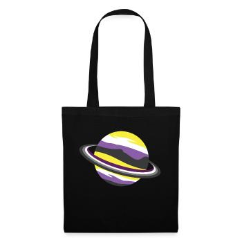 Non-Binary Asexual Planet - Tote Bag - black - Front