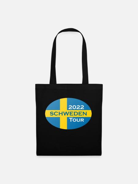 schwedentour 2022 oval - Stoffbeutel - Schwarz