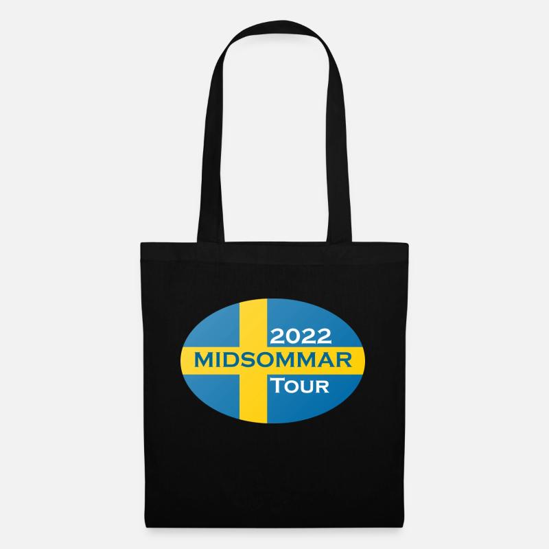 ovale midsommar - Sac en tissu - noir